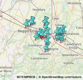 Mappa Via Madonna di Corticella, 42122 Reggio nell'Emilia RE, Italia (9.74588)