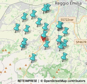 Mappa Via G di Vittorio 42 Forche di Puianello, 42020 Puianello RE, Italia (3.646)