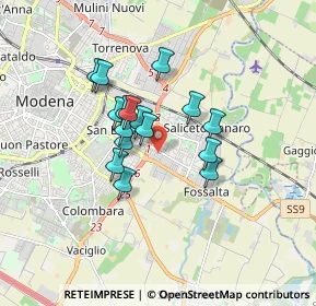 Mappa Via Pietro Cavalli, 41122 Modena MO, Italia (1.27125)