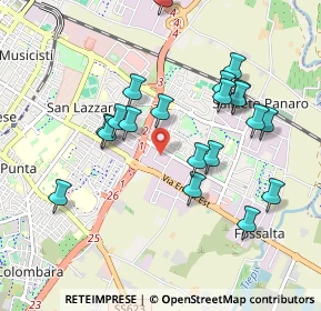 Mappa Via Pietro Cavalli, 41122 Modena MO, Italia (0.9425)