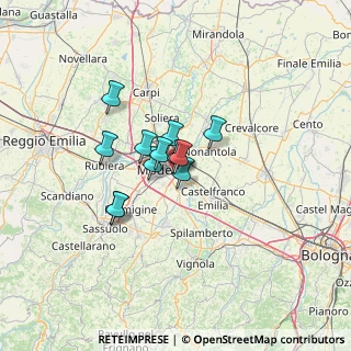 Mappa Via Pietro Cavalli, 41122 Modena MO, Italia (8.20917)