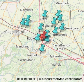 Mappa Via Giacomo Costantino Beltrami, 41126 Modena MO, Italia (11.34133)