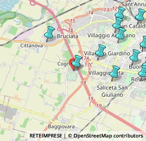 Mappa Via Giacomo Costantino Beltrami, 41126 Modena MO, Italia (2.82667)