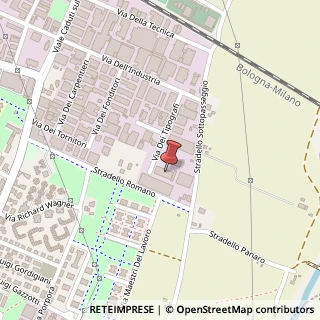 Mappa Via dei Tipografi, 25, 41122 Modena, Modena (Emilia Romagna)