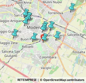 Mappa Via Fossoli, 41125 Modena MO, Italia (1.76083)