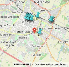 Mappa Via Fossoli, 41125 Modena MO, Italia (1.60308)