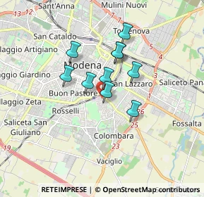 Mappa Via Fossoli, 41125 Modena MO, Italia (1.51636)