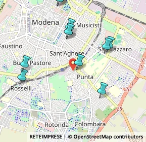 Mappa Via Fossoli, 41125 Modena MO, Italia (1.11182)