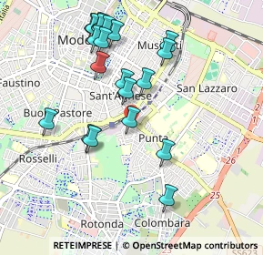 Mappa Via Fossoli, 41125 Modena MO, Italia (0.9995)