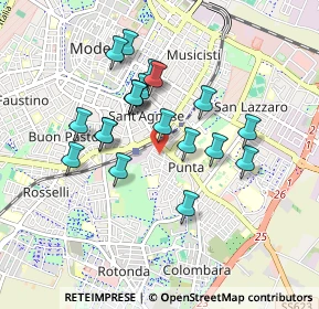 Mappa Via Fossoli, 41125 Modena MO, Italia (0.7725)
