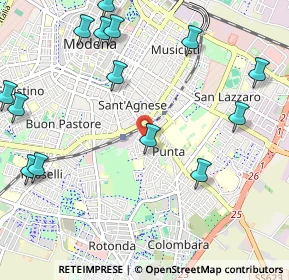 Mappa Via Fossoli, 41125 Modena MO, Italia (1.37571)