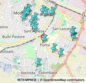 Mappa Via E. Feliciani, 41125 Modena MO, Italia (1.116)