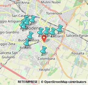 Mappa Via E. Feliciani, 41125 Modena MO, Italia (1.55917)