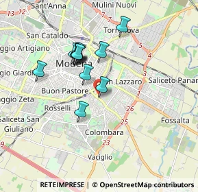 Mappa Via E. Feliciani, 41125 Modena MO, Italia (1.49833)