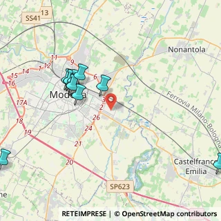 Mappa Via Sibelius, 41122 Modena MO, Italia (4.43909)