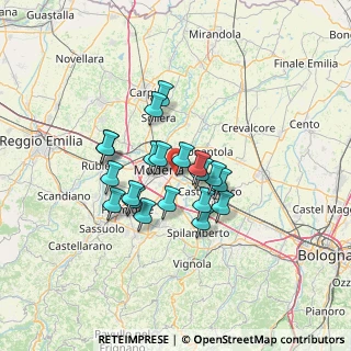 Mappa Via Sibelius, 41122 Modena MO, Italia (10.199)