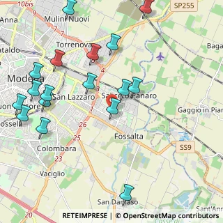 Mappa Via Sibelius, 41122 Modena MO, Italia (2.55471)