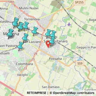 Mappa Via Sibelius, 41122 Modena MO, Italia (2.43923)