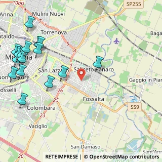 Mappa Via Sibelius, 41122 Modena MO, Italia (3.0075)