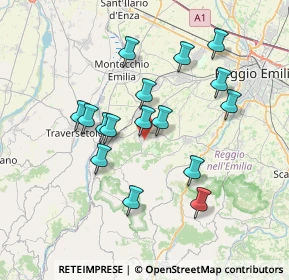 Mappa Via San Francesco, 42020 Quattro Castella RE, Italia (6.66313)