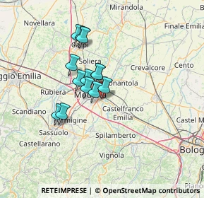 Mappa Via J.S. Bach, 41122 Modena MO, Italia (9.93769)