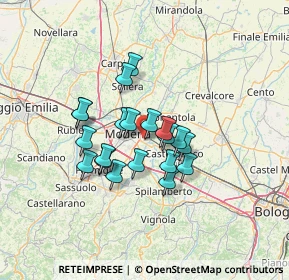 Mappa Via J.S. Bach, 41122 Modena MO, Italia (10.1475)
