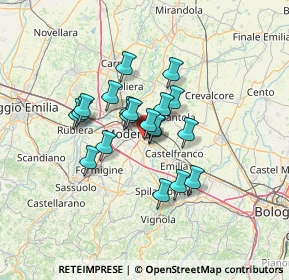 Mappa Via J.S. Bach, 41122 Modena MO, Italia (9.551)