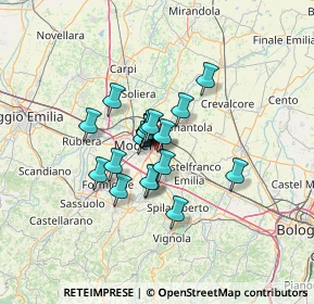 Mappa Via J.S. Bach, 41122 Modena MO, Italia (8.438)