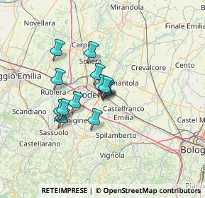 Mappa Via J.S. Bach, 41122 Modena MO, Italia (9.25923)