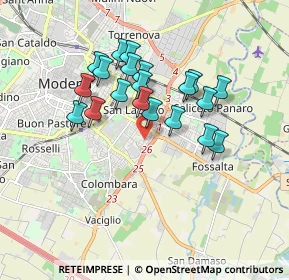 Mappa Via Aurelio Saffi, 41125 Modena MO, Italia (1.525)