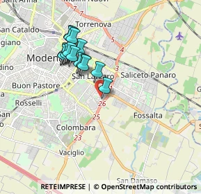 Mappa Via Aurelio Saffi, 41125 Modena MO, Italia (1.61067)