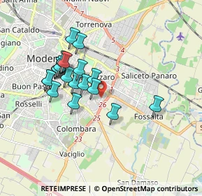 Mappa Via Aurelio Saffi, 41125 Modena MO, Italia (1.597)