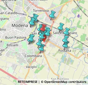Mappa Via Aurelio Saffi, 41125 Modena MO, Italia (1.281)