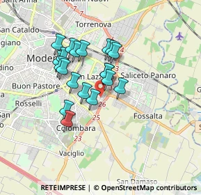 Mappa Via Aurelio Saffi, 41125 Modena MO, Italia (1.389)