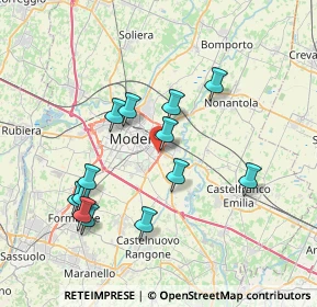 Mappa Via Aurelio Saffi, 41125 Modena MO, Italia (7.25615)