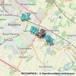Mappa SS 9, 41126 Modena MO, Italia (1.052)