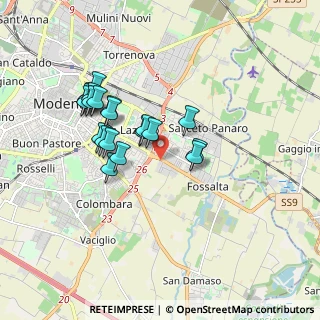 Mappa SS 9, 41126 Modena MO, Italia (1.6145)