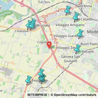 Mappa Via Umberto Tonini, 41126 Modena MO, Italia (2.89636)