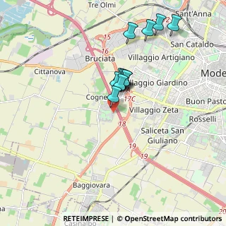Mappa Via Umberto Tonini, 41126 Modena MO, Italia (1.55417)