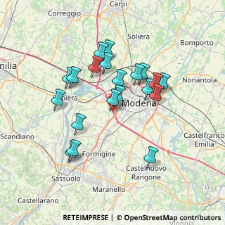 Mappa Via Umberto Tonini, 41126 Modena MO, Italia (6.5885)