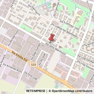 Mappa Via Gino Marinuzzi, 9, 41122 Modena, Modena (Emilia Romagna)