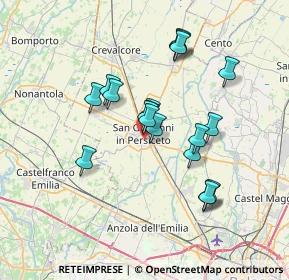 Mappa Via Alessandro Volta, 40017 San Giovanni in Persiceto BO, Italia (6.08737)