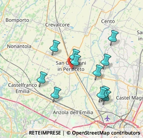 Mappa Via Alessandro Volta, 40017 San Giovanni in Persiceto BO, Italia (6.86636)