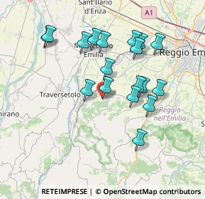 Mappa Via Risorgimento, 42020 Quattro Castella RE, Italia (7.03667)