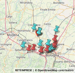 Mappa Via Budrie Vecchia, 40017 San Giovanni In Persiceto BO, Italia (12.7215)