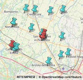 Mappa Via Budrie Vecchia, 40017 San Giovanni In Persiceto BO, Italia (8.1655)