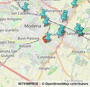 Mappa Via Vaciglio Nord, 41125 Modena MO, Italia (2.17571)