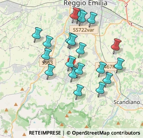 Mappa Via Cà Rossa, 42020 Albinea RE, Italia (3.4165)