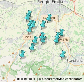 Mappa Via Cà Rossa, 42020 Albinea RE, Italia (3.03625)