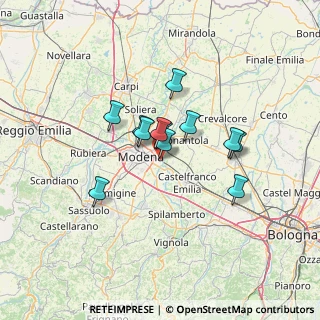 Mappa Via della Tecnica, 41122 Modena MO, Italia (9.57583)